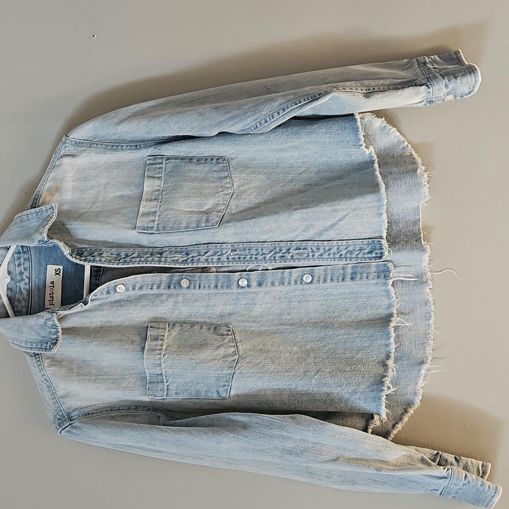 Pistola. Womens embroidered it was all a dream shacket size XS